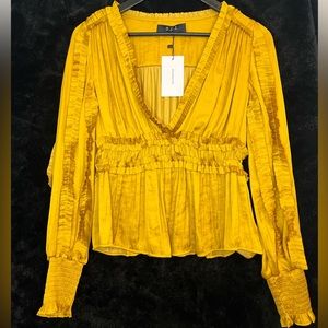 Womens mustard yellow top